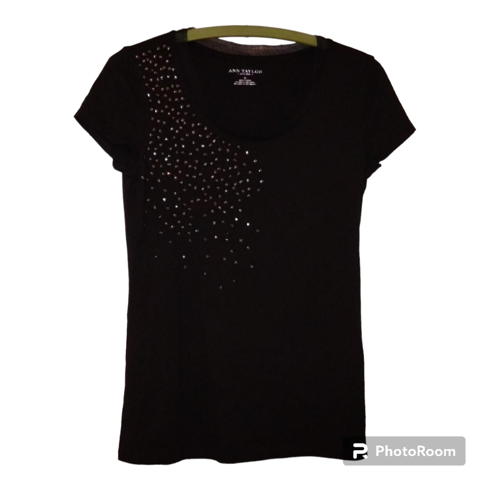 Ann Taylor Rhinestone Shirt, Size S